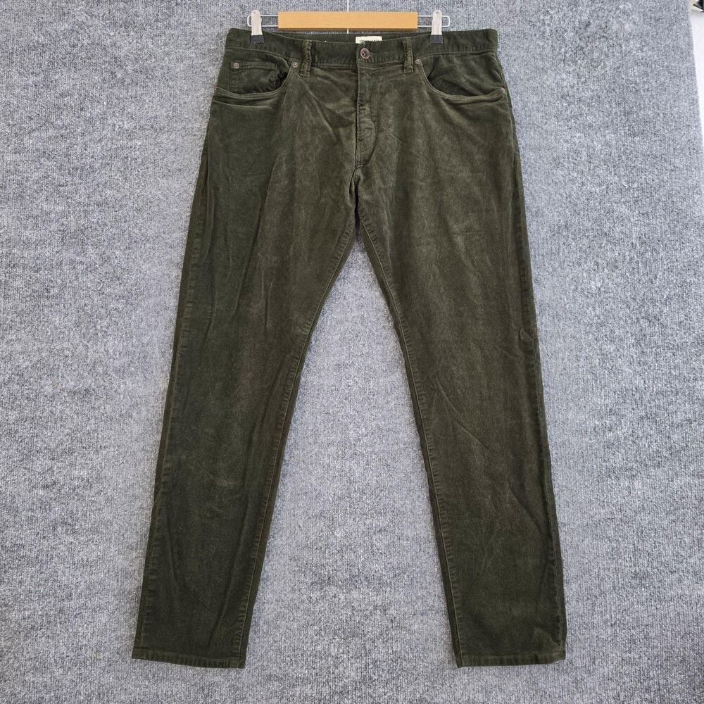 Todd Snyder Pants Mens 35x32 Slim Corduroy Green 5 Pocket Chino Casual Work